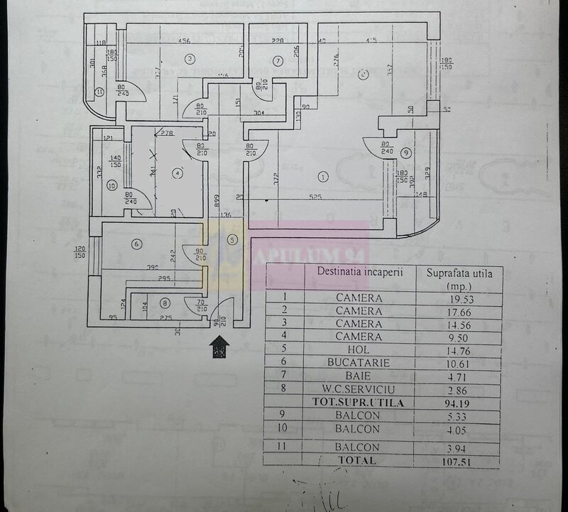 Apartament 4 camere pe bd Unirii-Casa Poporului-Fantani